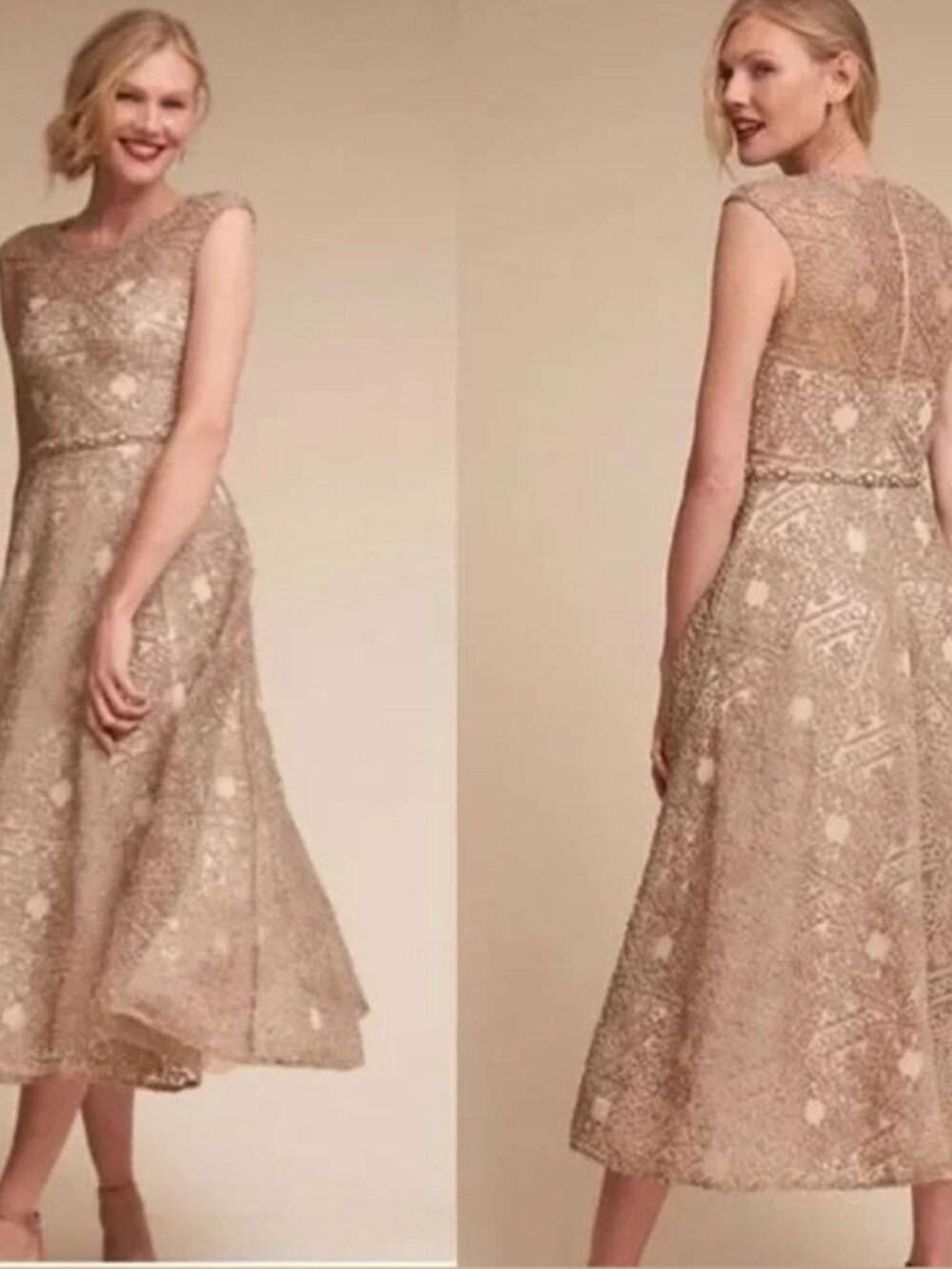 Anthropologie x BHLDN x Sara Emanuel Soutache Maxi Dress Womens size 12